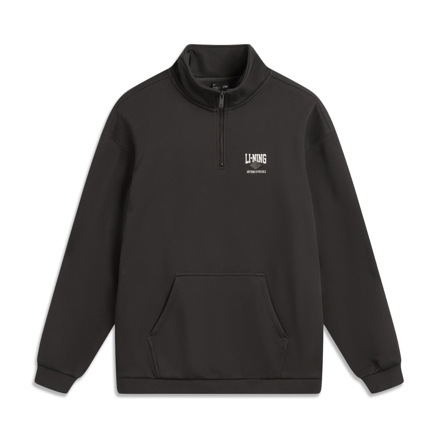 

Li Ning Серия спортивного образа жизни Свободный крой Воротник-стойка Парная толстовка Унисекс толстовка AWDVE25-1