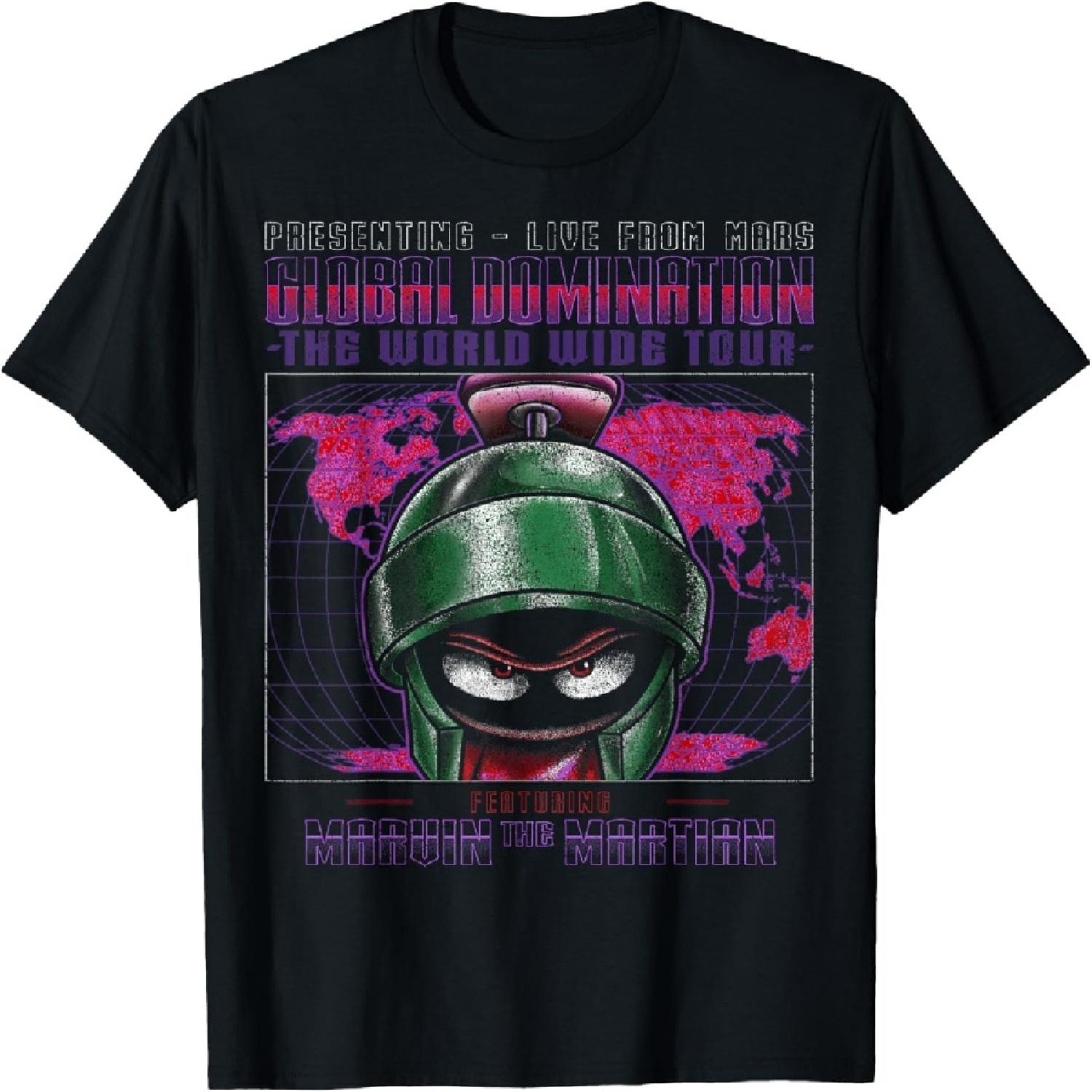 Looney Tunes Marvin Martian Global Domination Poster T-Shirt S