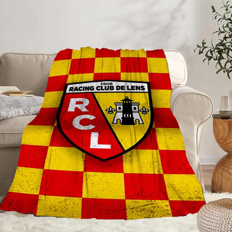 Racing Club De Lens Crest Portable Blanket/Soft Blanket Bedding Blanket Suitable for Travel Camping Living Rooms Offices Sofas Fan Gifts