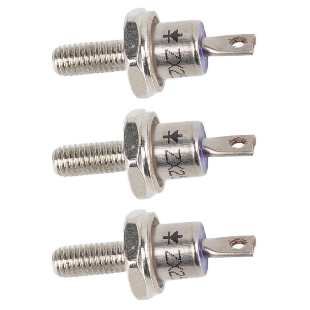 3PCS Rectifier Diode Spiral 25A Iron High Hardness Spiral Rectifier Module Replacement for
