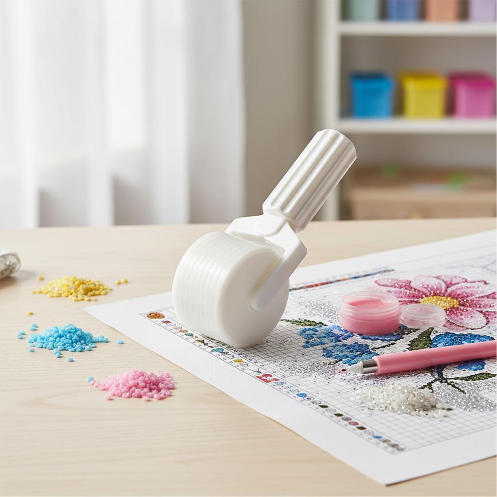 3D Printed Rhinestone Press Roller Wear Resist Diamond Art Painting Roller Rhinestones Painting Pressing Tool Handmade DIY Tool