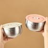 316 Stainless Steel Rice Soup Bowls with Lid Children Tableware Anti-Scald Double Layer Food Containers For Kid 380ML