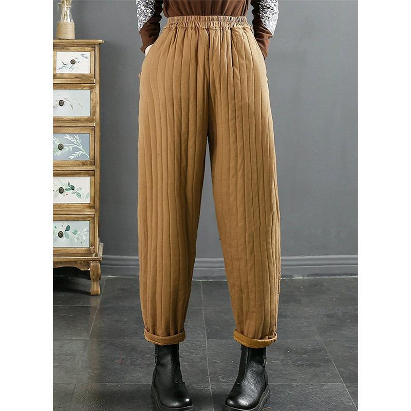 

Повседневные Толстые Свободные Брюки Плюс Толстые Широкие Брюки M