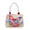 Ethnic Style Embroidery Canvas Bag Floral Embroidered Double Layered Lady Handbag Large Capacity Women Shoulder Bag Daily Use