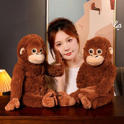 Orangutan Doll Pillow Lovely Cartoon Long-armed Monkey Plushies Soft Companion Soothing Toy Stuffed Animal Doll Children Plush Toy Birthday Gift