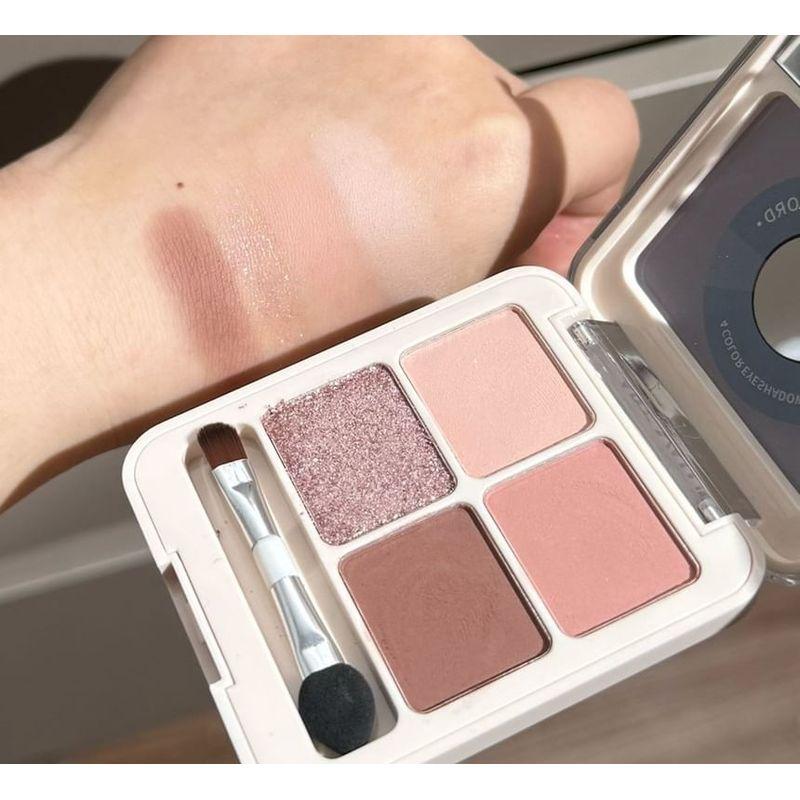 Kunstwert - Vinyl-Schallplatte Lidschattenpalette in vier Farben - 4 Arten