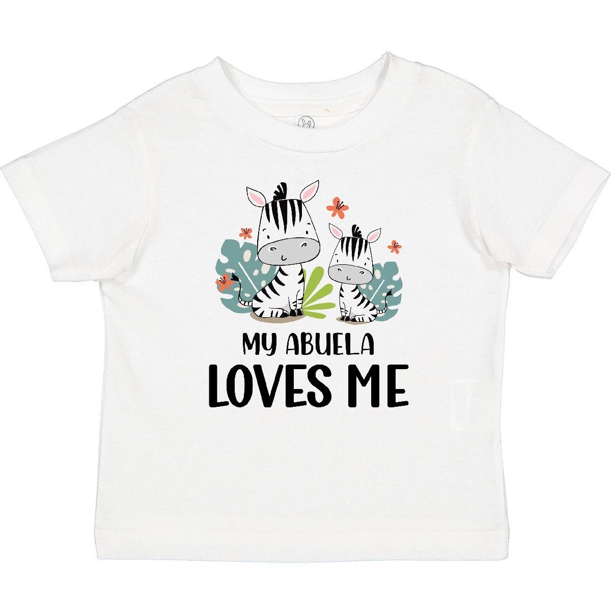 Inktastic Zebra My Abuela Loves Me Baby T-Shirt Grandchild Grandmother Grandma 120