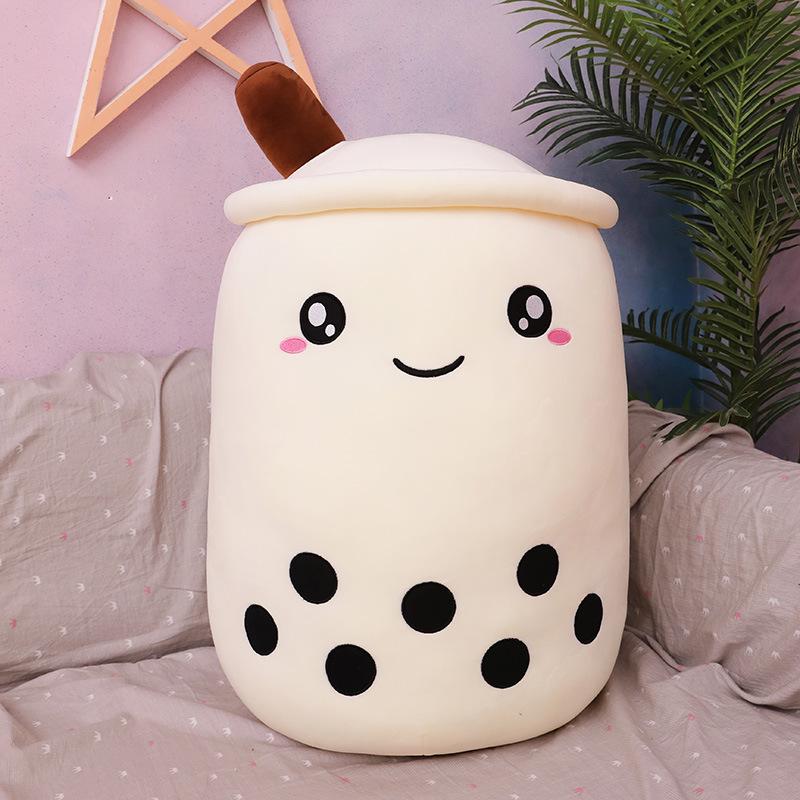 Plush Pearl Milk Tea Cup Hug Pillow Doll