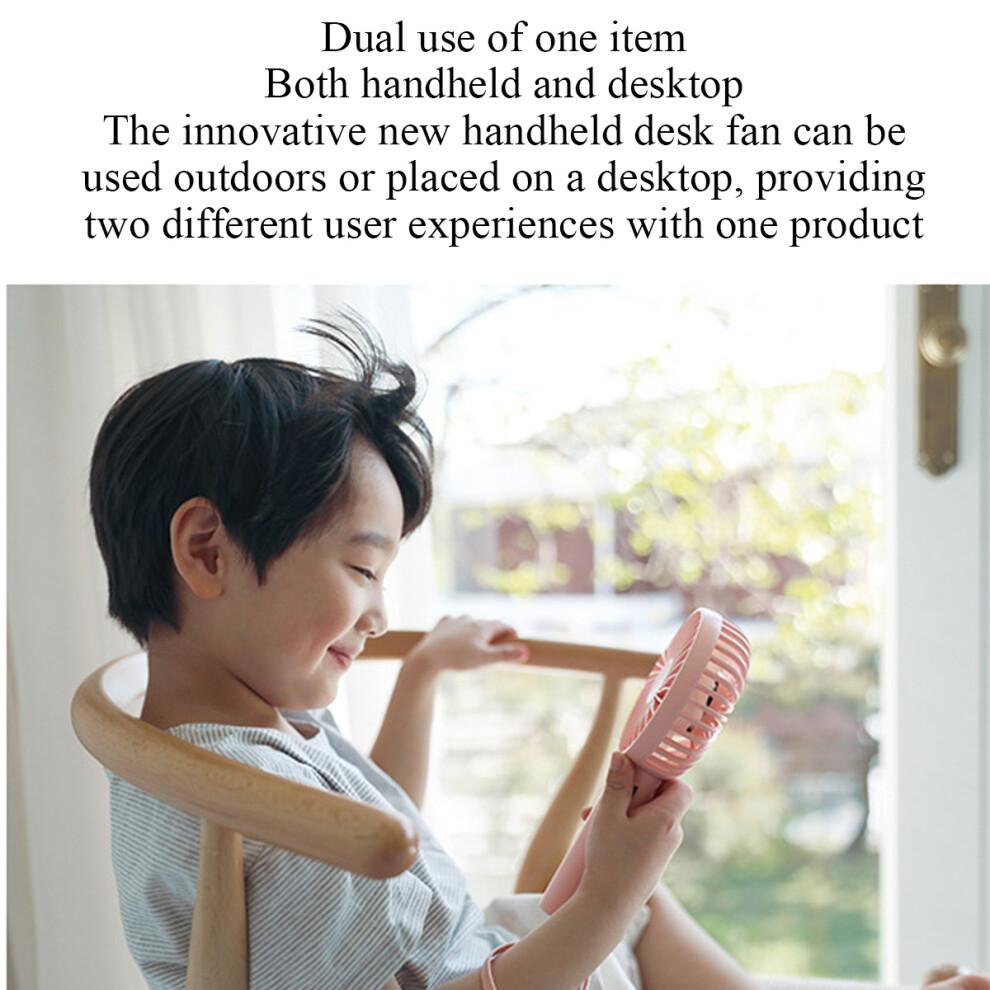 Portable Handheld Fan for Personal Cooling, Rechargeable Battery USB Rechargeable Small Fan with 3 Adjustable Speeds, Lightweight Design Compact Size
