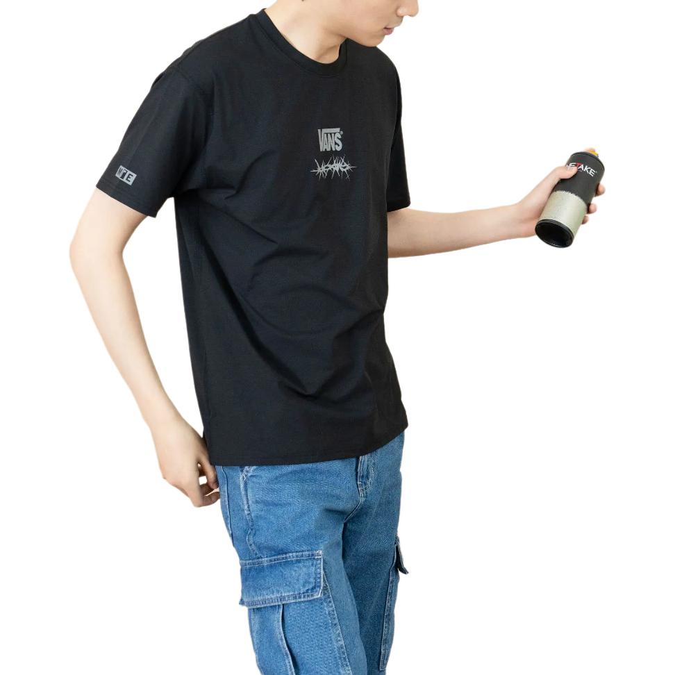Vans T Shirts Unisex Black Crew Neck Moderate VN000M3KBLK