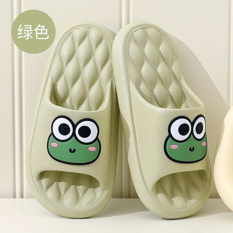 Ev Terliği kurbağa Kadın Çocuk Platform Bulut Sevimli Parmak Arası Terlik Kaymaz Bayan Ayakkabısı Kadın İç Mekan Plaj Dış Mekan Yaz
