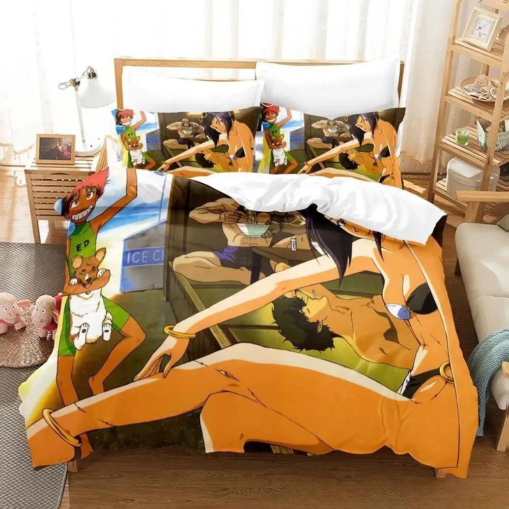 New Cowboy Bebop Beding Set Single Twin Ful Quen King-Sized Dimensionsd Dimensions Bed Linen Set Adult People Kid Bedrom Duvet cover Sets 3D Game Bed
