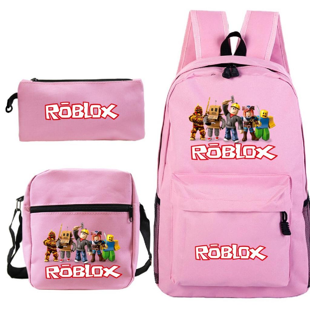 Primary And Secondary School Students Casual Schoolbag Three-Piece Cartoon Game Merchandise Printed Children'S Fashion Backpack
