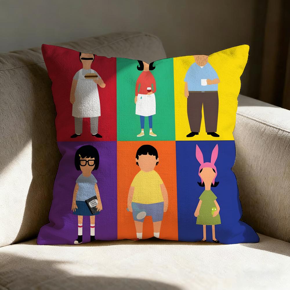 Bob's B-Burgers Anime Pillow Case Pillowcase, Double-sided Printed, Sofa Cushion, Bedroom Headboard Pillow