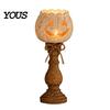 Indoor Fall Mantel Decor Rustic White Pumpkin Tealight Candle Holder Set, Farmhouse Halloween Tea Light Decorative Lanterns for Autumn Holders Decor,