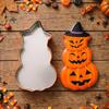 Halloween Pumpkin Stacked Tinplate Storage Box Lightweight Leakproof Cookie Holder for Kitchen Counter Decoration