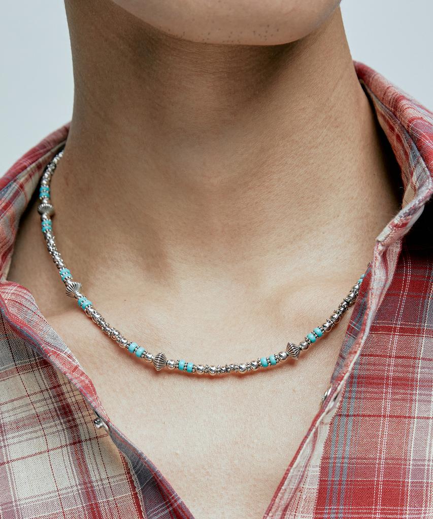 Knd Navajo Turquoise Bead Necklace