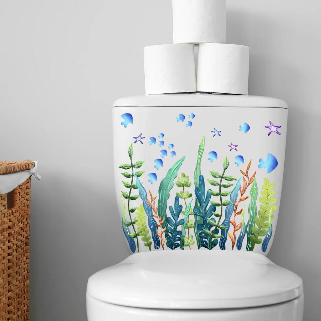Toilet Sticker Bathroom Wall Sticker Sea Turtles WC Self Adhesive Mural Stickers Home Decoration Decals 2026 Christmas