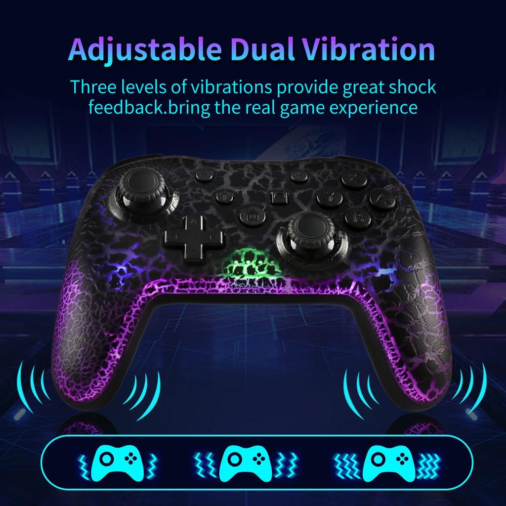 RGB Wireless Gamepad CRACK PROCESS for Nintendo Switch TV Box PS3 Joystick Controller Six Axis Gyroscope Dual Vibration
