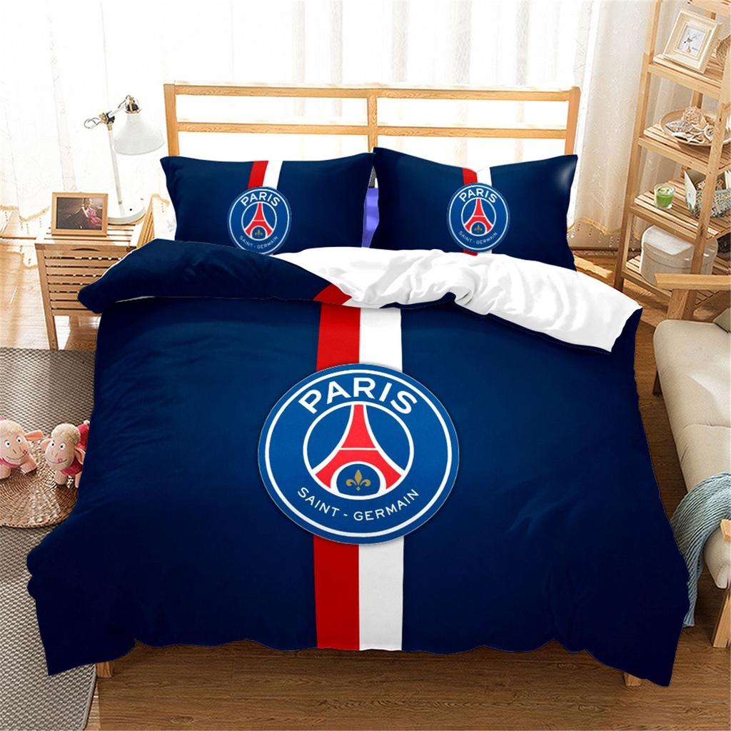 Team Logo Soccer Double 3 Piece Bedding Set Ball Sports Collection Textiles Home