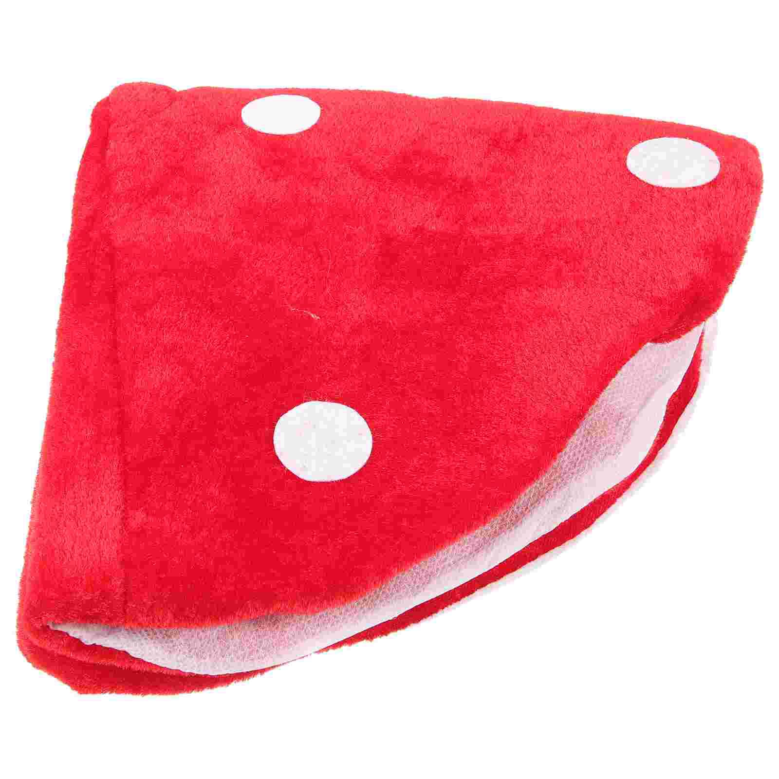 

Red Mushroom Hat Toad Hat Mushroom Costume Party Funny Decoration Hat For Kids Funny Hats For Children Shooting (White And Red) 40X40 CM