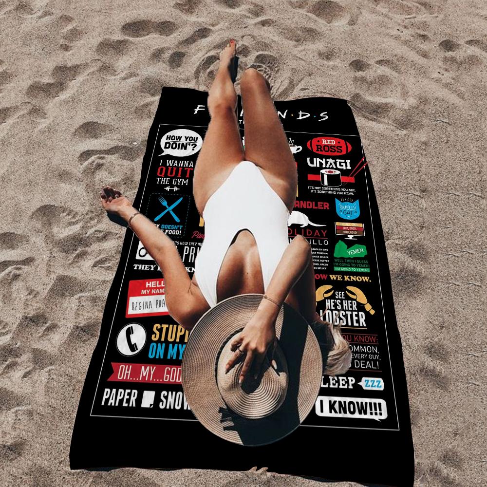 F-Friend  Tv Show Towel Microfiber Beach Towel Absorbent Quick Dry Soft Yoga Swimming Resort Mountain Climbing Towel