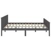 Solid Wood Bed Gray Pine 200 x 200 cm