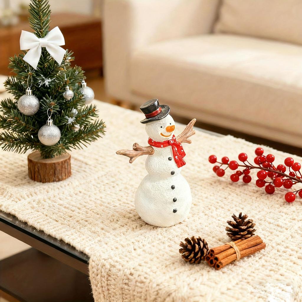 Weihnachtsmütze Schneemann Skulptur Dekorationen Heimdeko