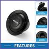 Fuel Filler Door Cover Gas Cap Cover for Dodge Challenger 2008- Black