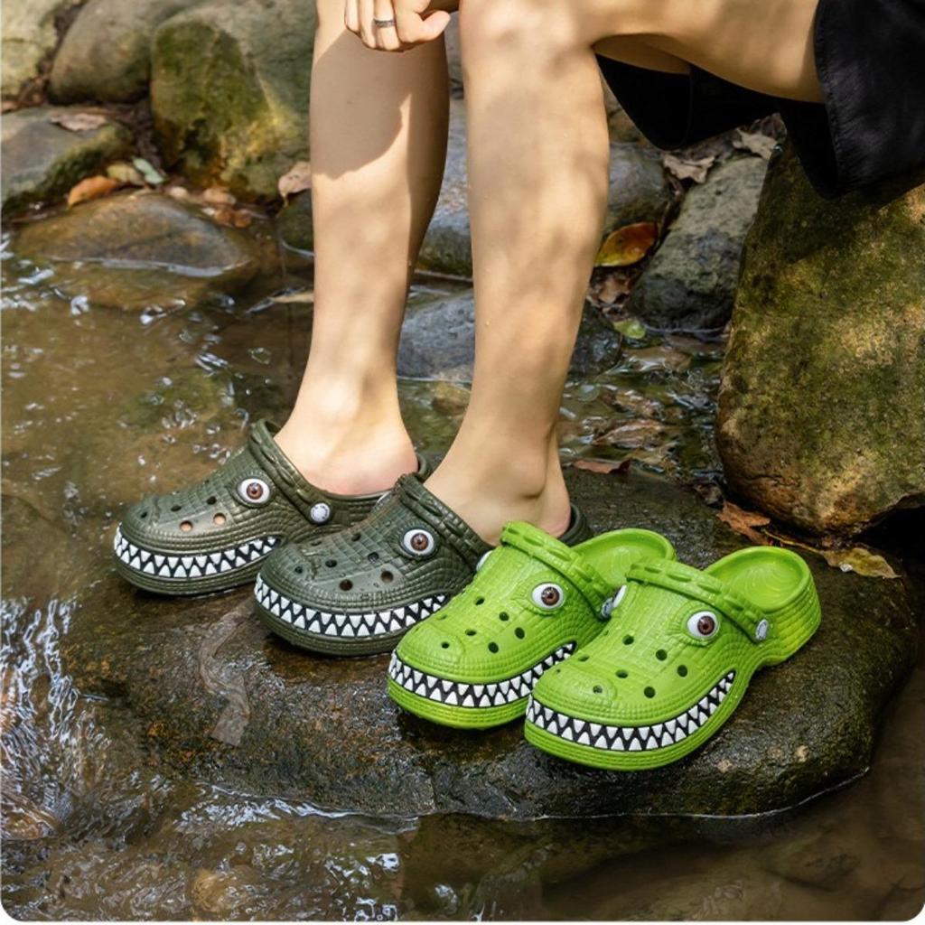 Outdoor, Men's, Breathable, Cartoon Crocodile, Lightweight, Breathable Shoes, Soft, Comfortable, Suitable for Couples To Wear