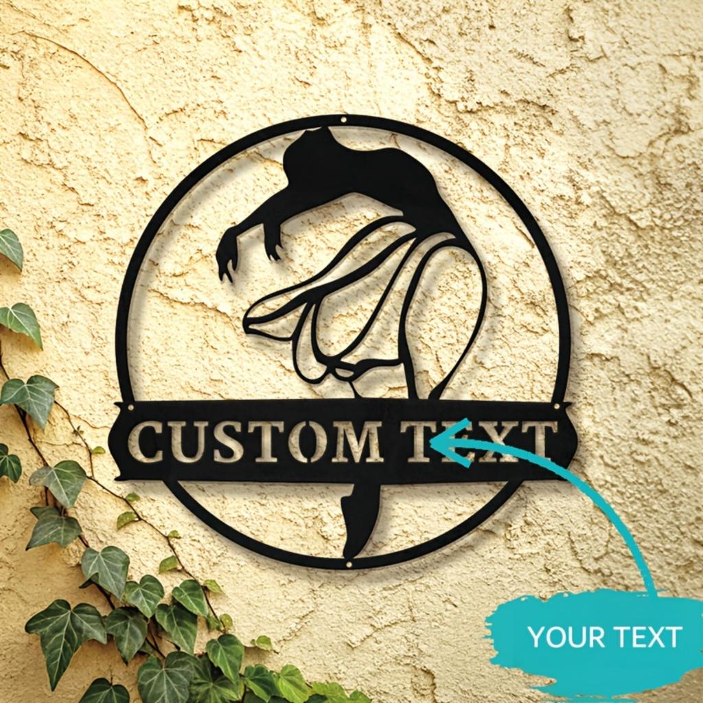 Unique Dancer Silhouette Metal Wall Art Customizable Iron Decor for Home Office
