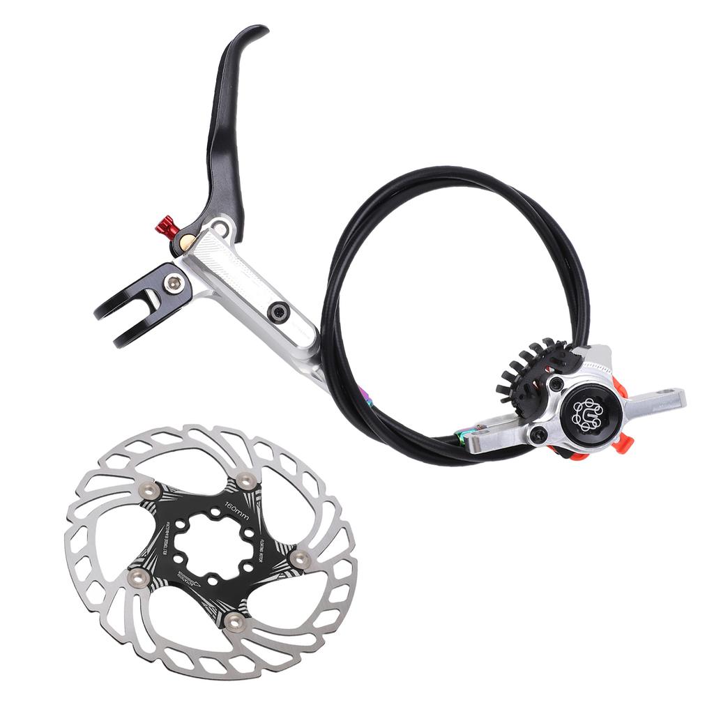 MEIJUN Fahrrad-Scheibenbremsensatz Fahrrad-Scheibenbremsen-Umrüstsatz für Rennrad-MountainbikesSilber