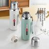 1pc Double-Wall Vacuum Cup - Stainless Steel Reusable Insulated Water Bottle with Flip-Top Lid for Outdoor Gym Camping Office