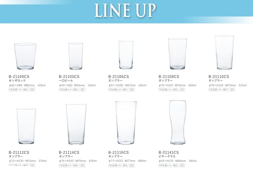 Toyo Sasaki Glass Tumbler, Usurai (Thin Ice), 370ml, Made in Japan, Dishwasher Safe, B-21112CS, Set of 3