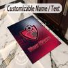 Crystal Velvet Rug Bournemouth Football Print Custom Name Text Floor Mat Home Decor