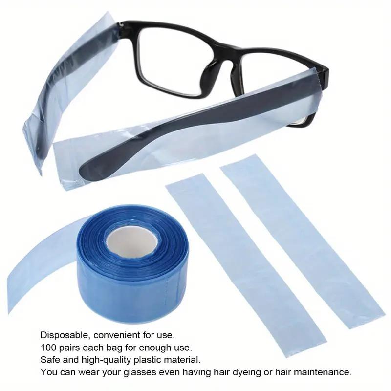 200 Adet/Kutu Tek Kullanımlık Gözlük Sapı Kılıfı Kuaförlük Kendin Yap Berber Saç Boyama Gözlük Koruyucu Leke Önleyici Aletler
