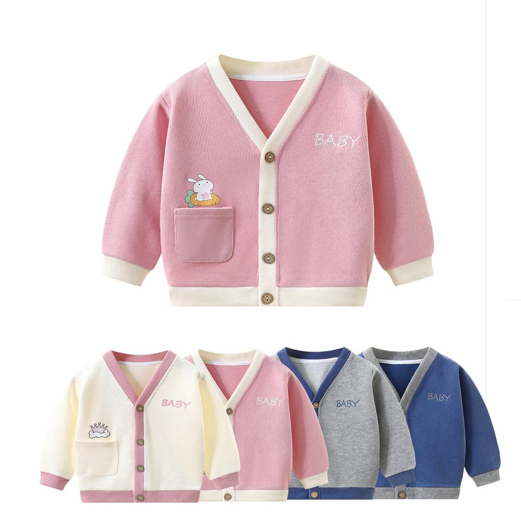 Kids Sweater Autumn Coat Knit Baby Girls Clothing KnittAed Long Sleeve Sweet Cardigans for Girls Cotton Sweaters for Children