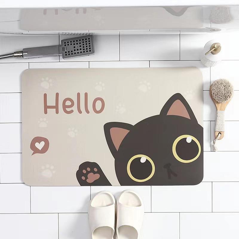 

Килимок для ванної з діатоміту Нековзкий Брудовідштовхувальний Побутовий Килимок для ванної туалету біля дверей Домашній декор