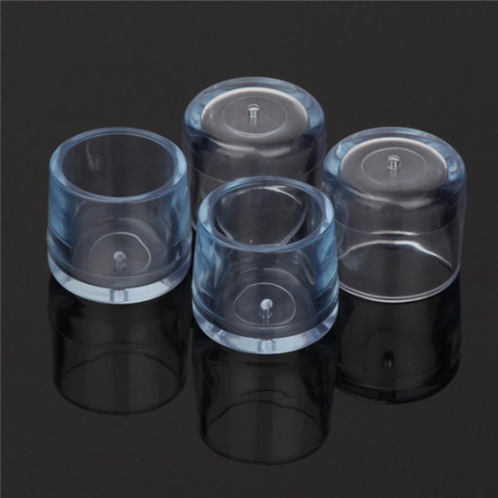 20Pcs Transparent Rubber Furniture Table Chair Leg Floor Feet Cap Cover Protector 15Mm