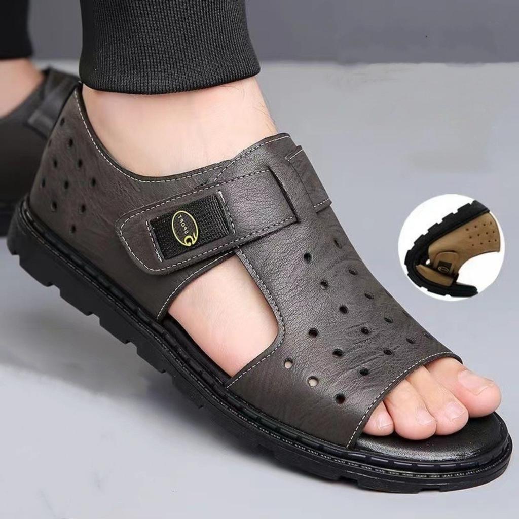 Sandals, Breathable, Men's, Beach Shoes, Soft Soles, Wear-resistant, Casual Shoes, Anti-skid, Roman Sandals