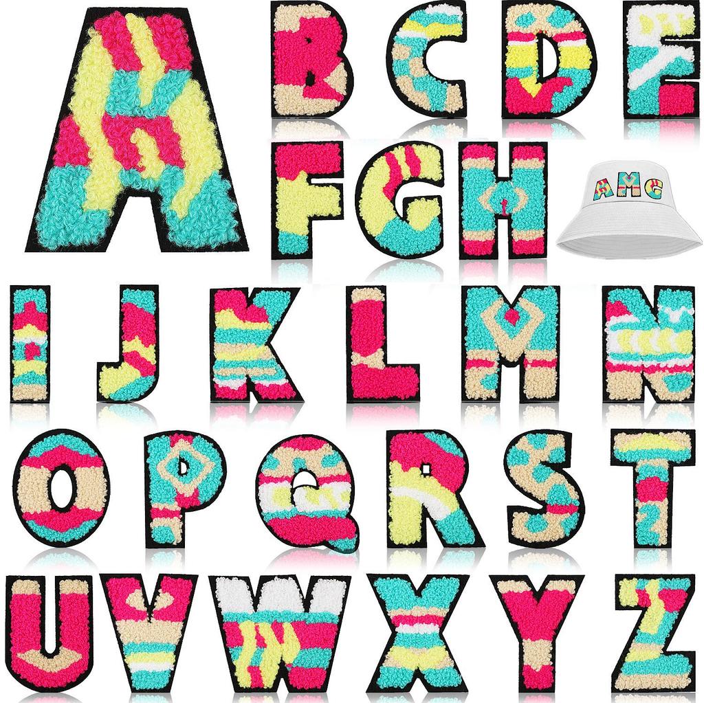 Mixed Color 7Cm Towel Embroidery English Letters Cloth Sticker Clothing Accessories Letter Sticker Computer Embroidery Chapter Boy Ironing Letters