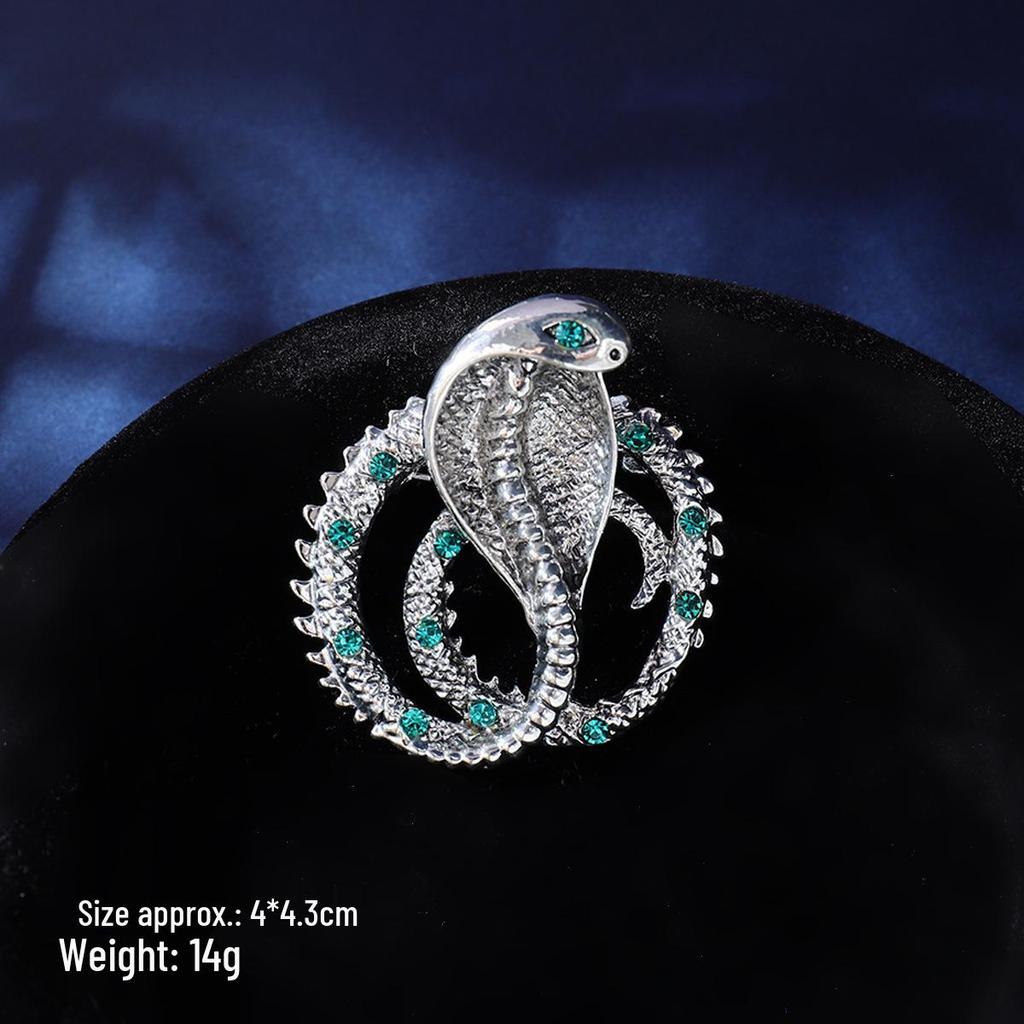 Halloween Retro Zodiac Snake Brooch - Enamel Pin Suit Accessory
