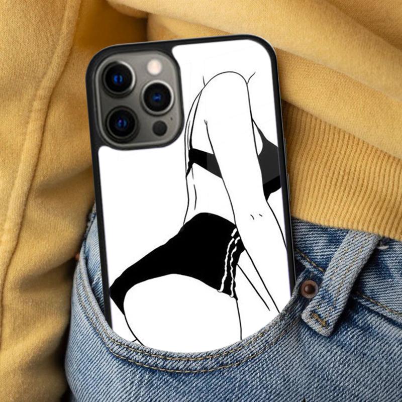 Woman Body Line Art Soft Phone Case for iPhone 17 Air 16e Pro Max 15 Pro 13 14 Plus 11 12 MagSafe Magnetic Coque