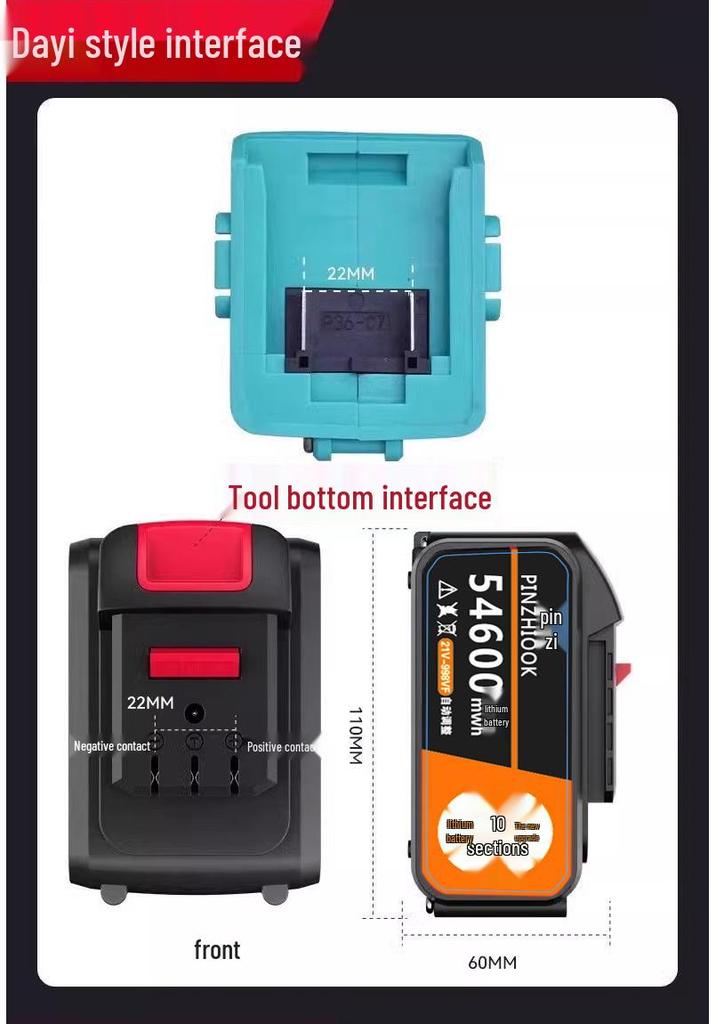 21V Lithium Battery for Electric Drill Tools - Universal High-Capacity 36VF/48V Pistol & Hand Drill Driver