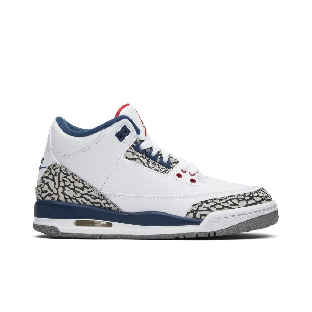 Air Jordan 3 Retro OG BG 'True Blue' 2016 (Unisex) White / Fire Red-True Blue Kids' Basketball Shoes 854261 106