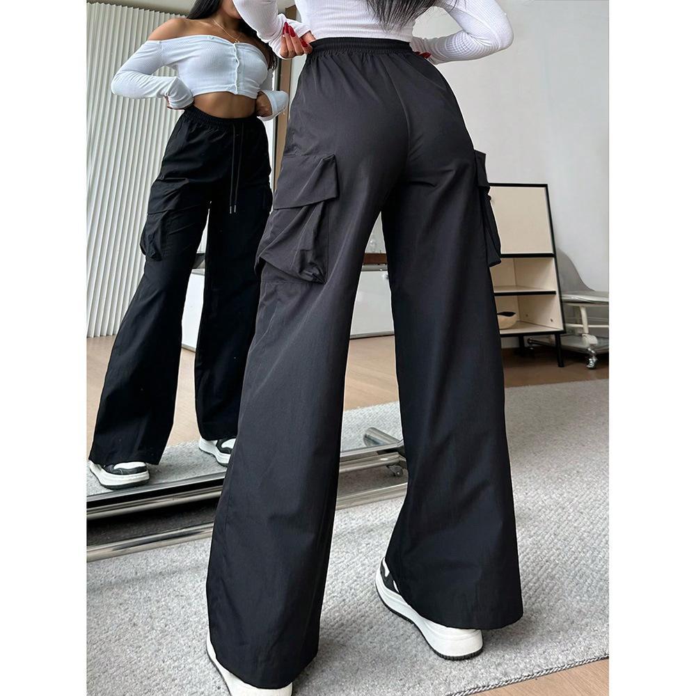 2025 Trendy Women's Workwear Casual Pants with Big Pockets - Loose, Versatile Long Style