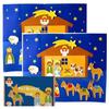 For Kids' DIY Felt Nativity Scene Craft Kit Christmas Ornament Set with Complete Materials for Creative Holiday Activities