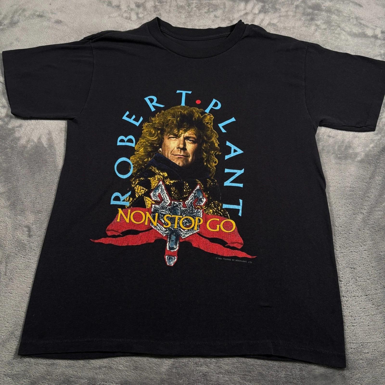 In 1983 Robert Plants Transient Principle American Tour Tshirt Was Suitable for Streetwear Hiphop Urban Fashion S