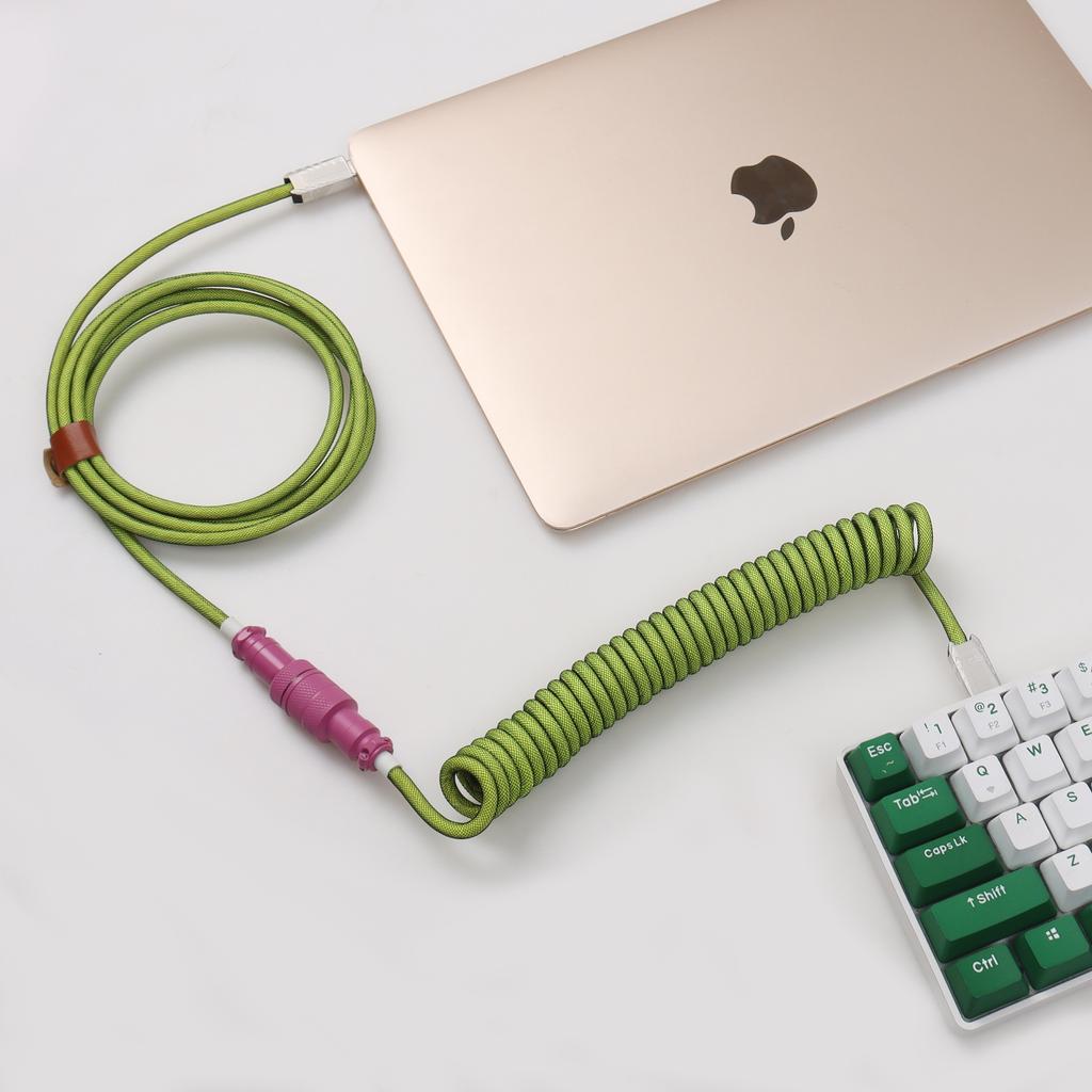 Laptop Keyboard Cable Type c to Usb c Long Coiled Cable for Mechanical Keyboard Usb c Coiled aviator Cable