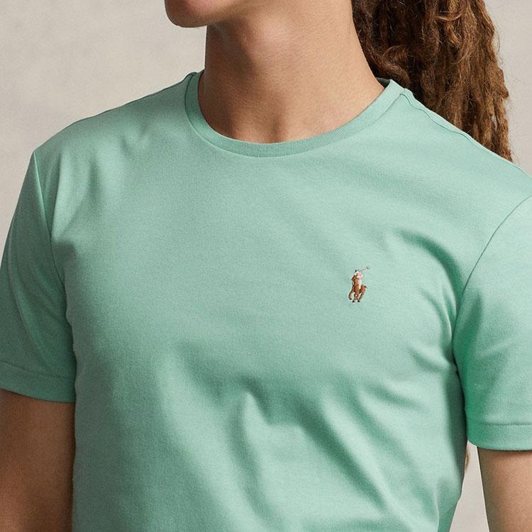 Polo Ralph Lauren Solid Slim Fit Logo Crew Neck Short Sleeve T-Shirt Men Tops Green MNPOTSH1N821876